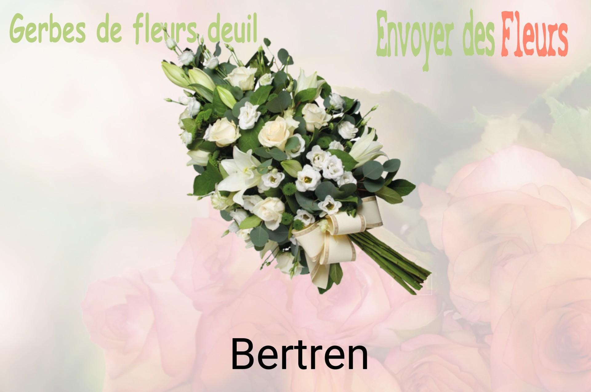 Gerbe de fleurs de deuil livrée à Bertren